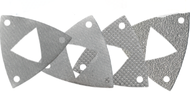 TRIANGLE-SHAPED CORNERPRO TOOL ELECTROPLATED BOND VELCRO